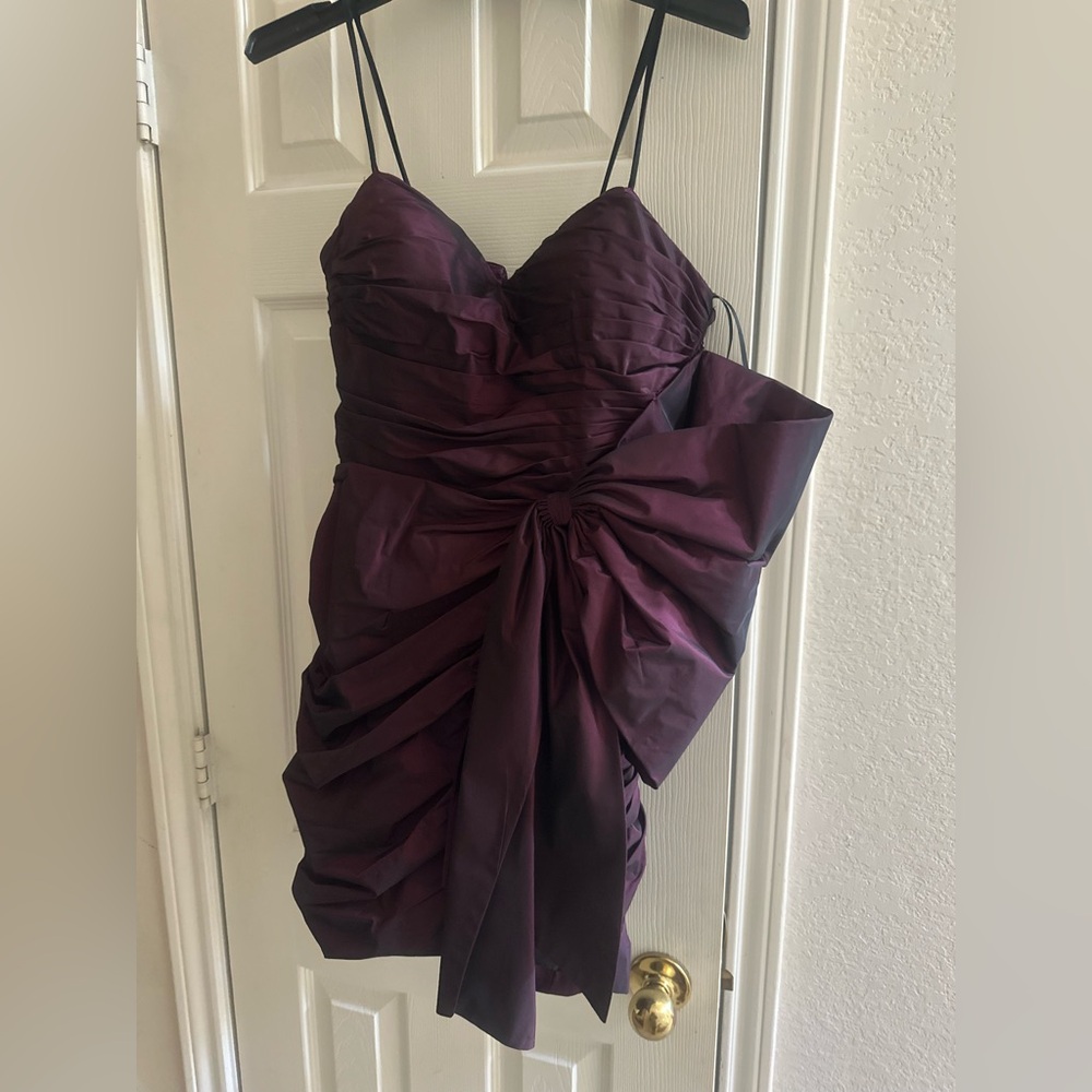 Elegant Burgundy Ruched Dress